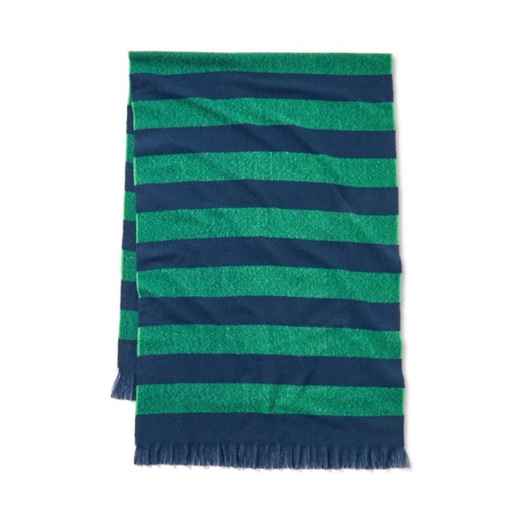 NWT La Ligne x Target Striped Scarf Navy Blue Green - Picture 2 of 4